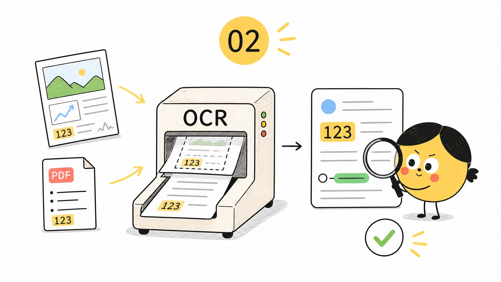 OCR 把图片转换成可搜索文字,并保留人工校对