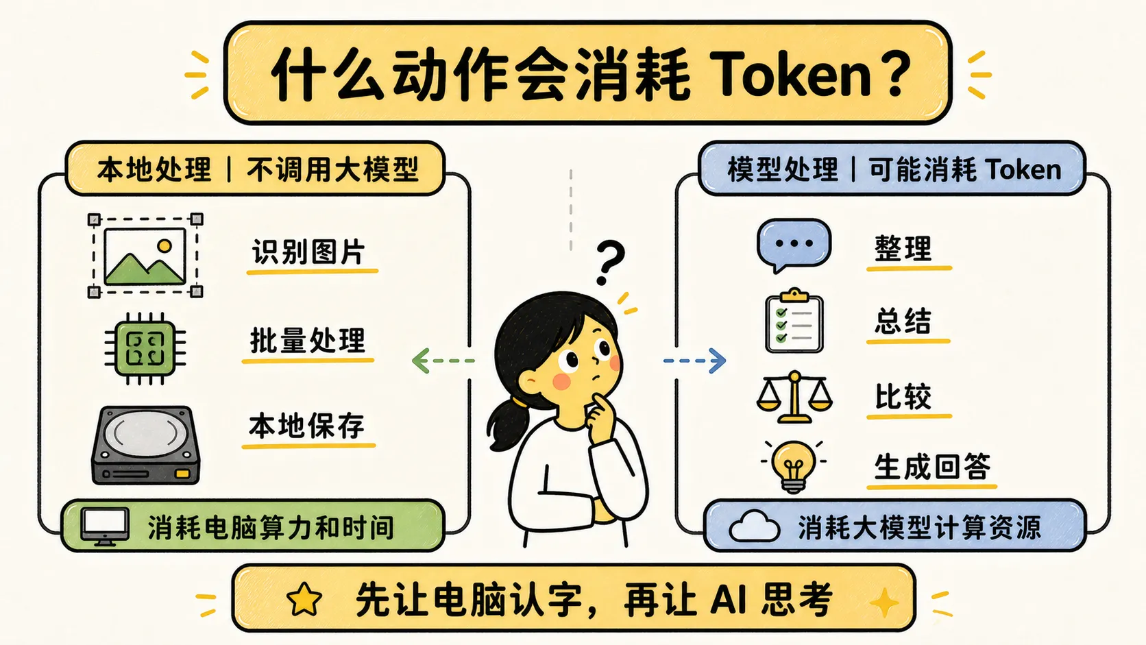 本地识别与调用大模型时的 Token 消耗区别